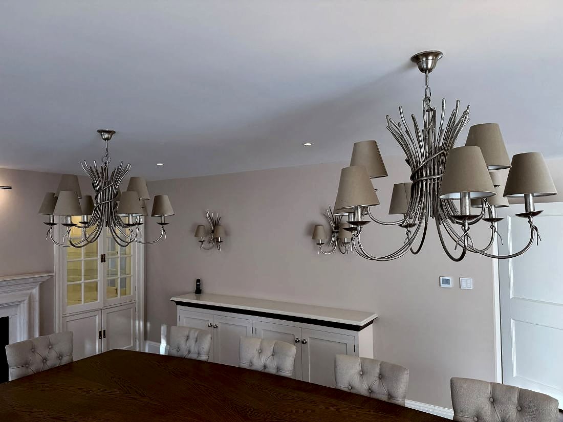 Dining room lighting installed by Wired & Certified
