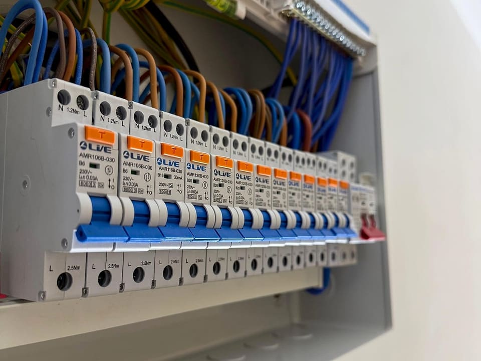New consumer unit with RCBOs fitted as EICR remedial work